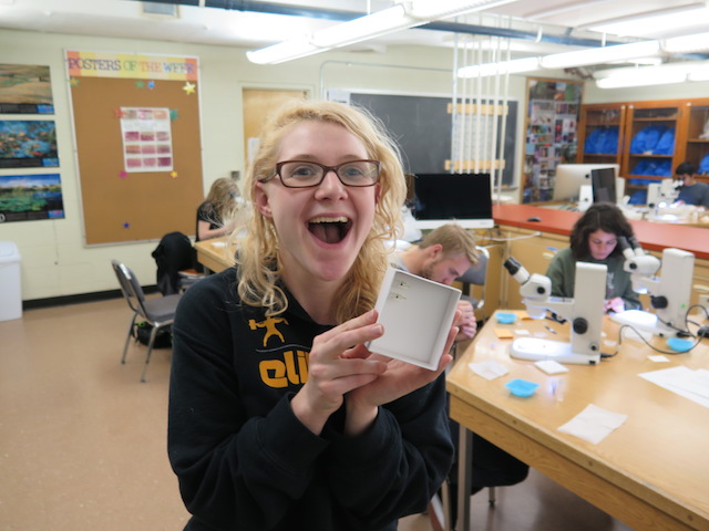 Shannon is very excited about her excellently pointed beetles